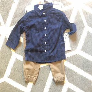 Brand new kids Button down and pant set